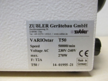 Zubler Variostar T50 Technikerhandstück gebr.